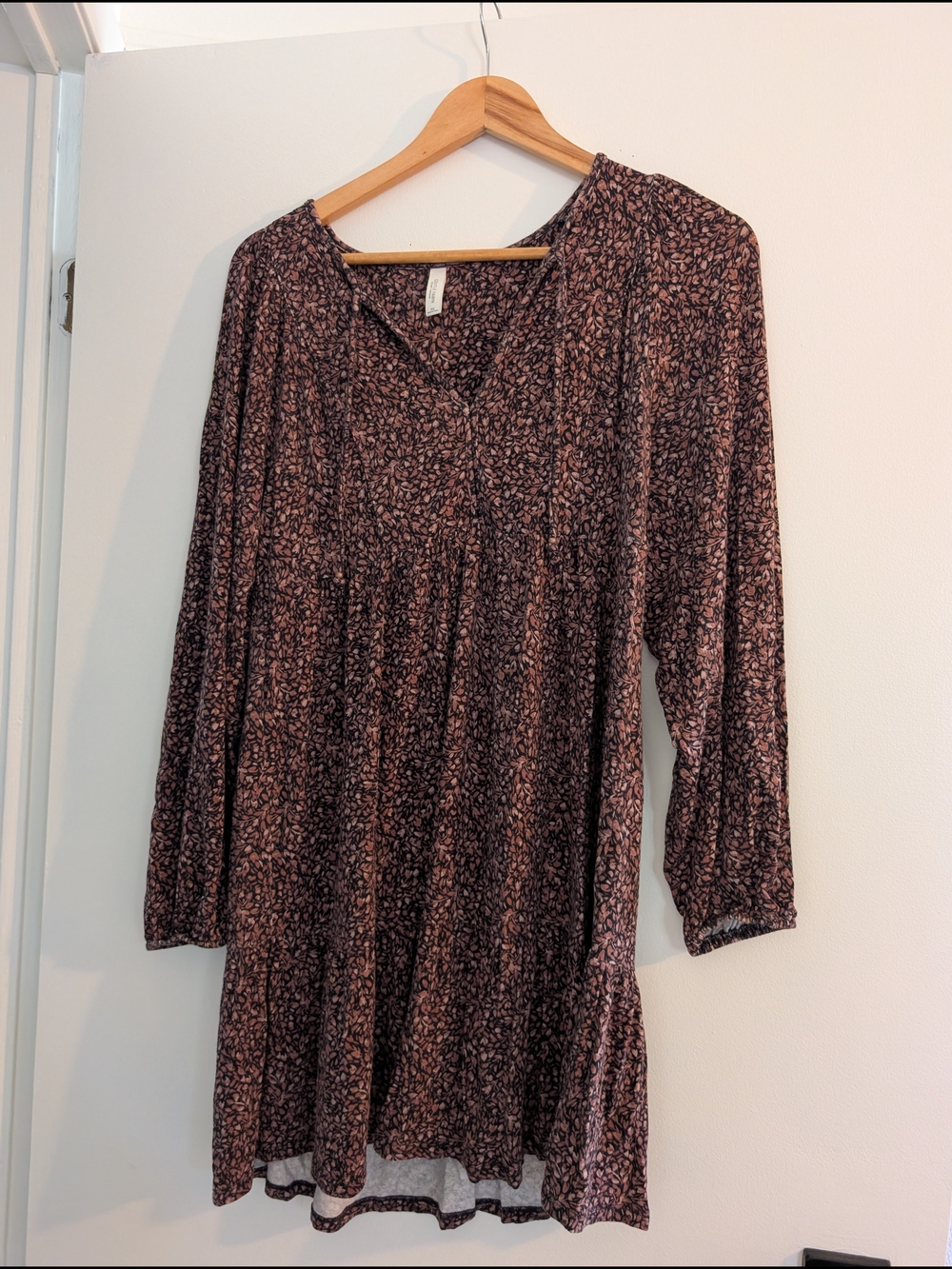 Gentle Fawn Floral Long Sleeve V-Neck Dress
